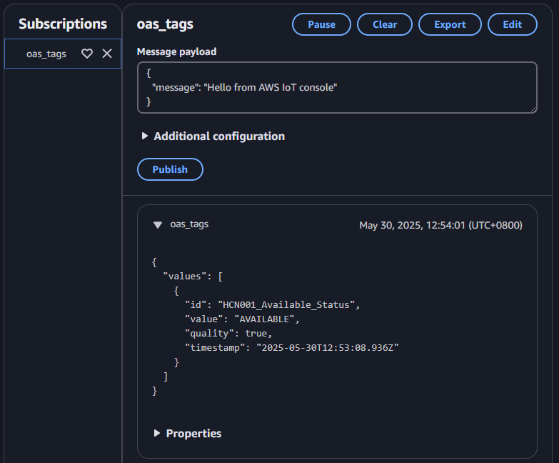 Verify received messages