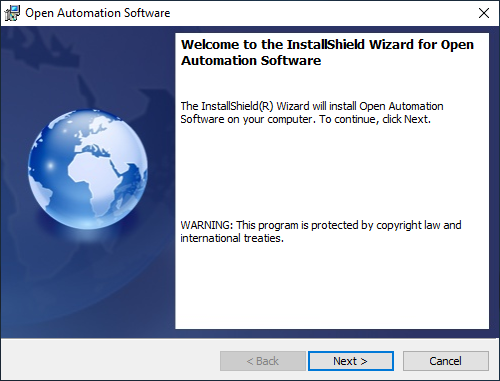 Windows OAS installation - Step 1