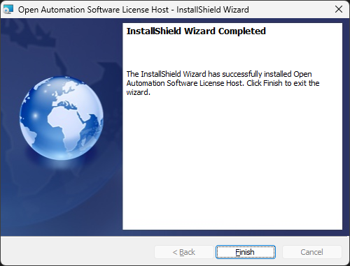 License Host installation finished