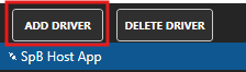 Add Host App driver button