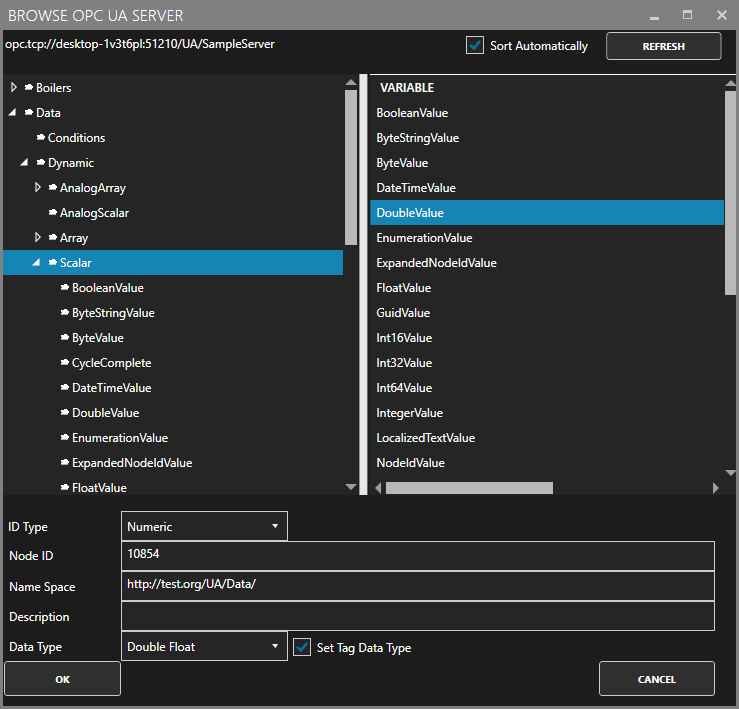 Browse OPC UA Server