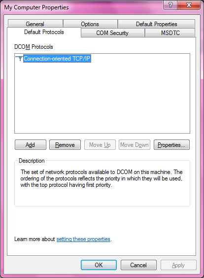DCOM Security Configuration 512