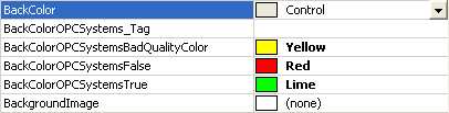 OPC Controls Button Properties 320